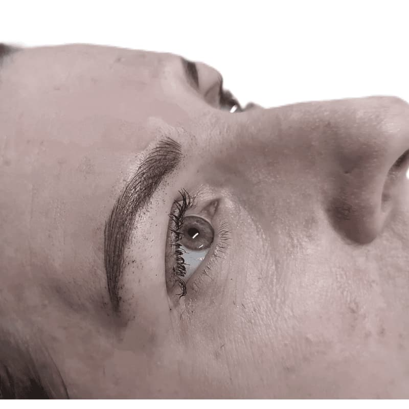 Precision eyebrow tattooing result