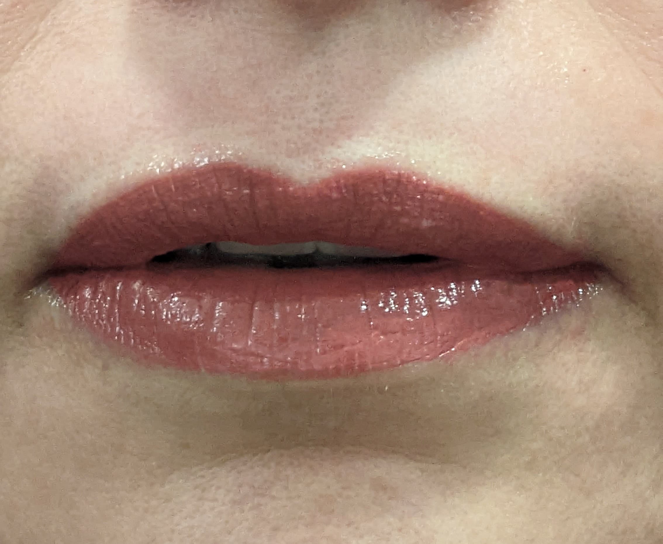 Lip blush tattoo result